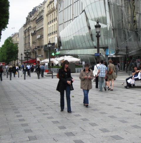 Strolling down Champs Elysees