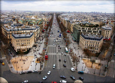 Champs Elysees from the Arc de Triomphe