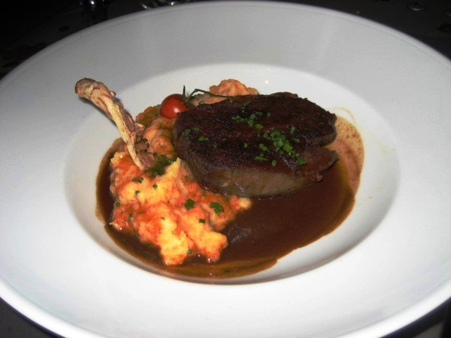 "Paleron de Boeuf Fondant", Chuck of Beef, Smashed Potatoes, and Red Wine Sauce