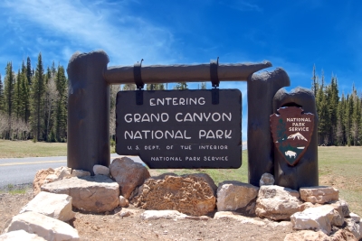 Grand Canyon National Park: North Rim Entrance Sign