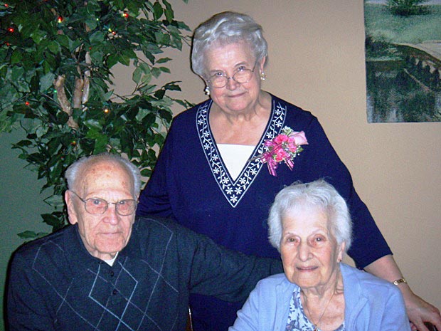 Uncle Bill Koehn, Aunt Ruth, Aunt Sylvia (Uncle Bill's Wife)