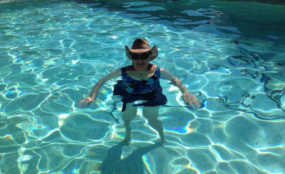 Nothing Like A Dip In the Pool After a Hard Day of Wrangling