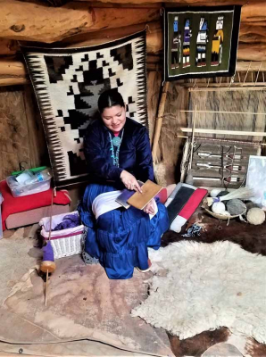 Beginning of a Navajo Blanket