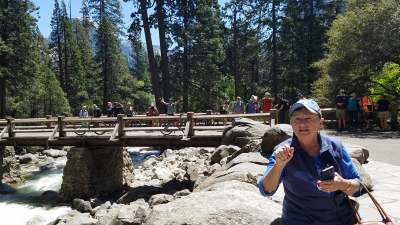 Looking at the Lower Yosemite Falls