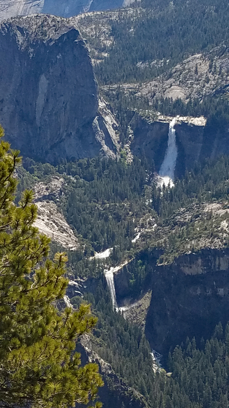 Nevada Falls and Vernal Falls from Washburn Point