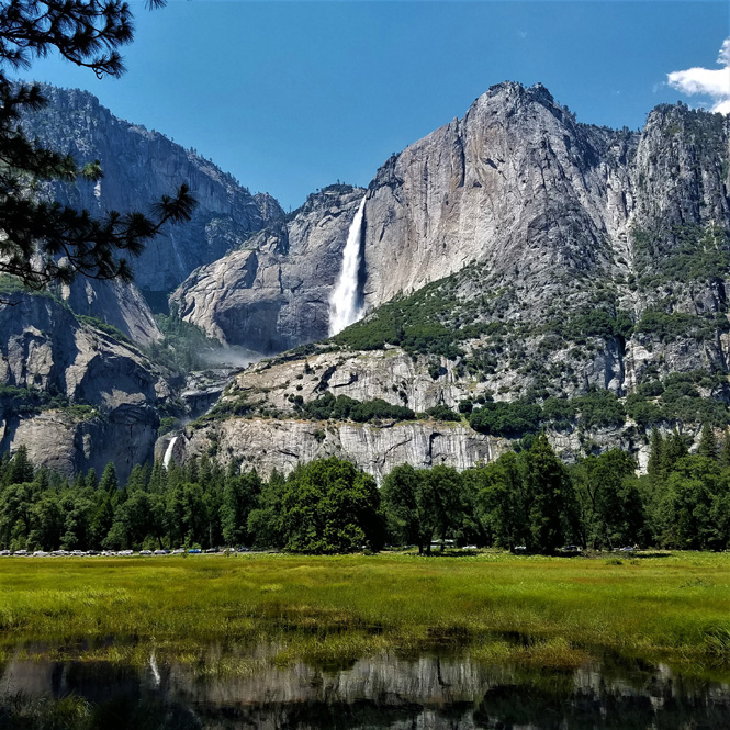 Upper & Lower Falls View From the Valley